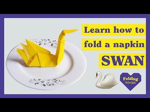 Napkin folding: Learn how to fold a swan napkin the easy way | Napkin folding tutorial | Easy |