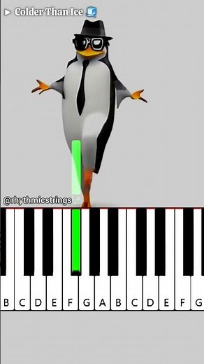 Colder Than Ice - Viral Penguin Dance Meme | Easy Piano Tutorial #shorts