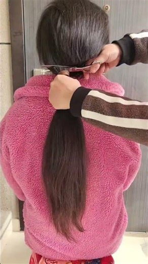 Very long hair cut