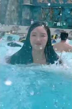 Waterpark wavepool slow motion montage #shorts