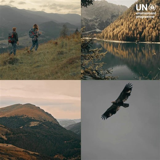 Mountains… ⛰️🤎 feed rivers, shape weather, shelter wildlife, sustain communities, inspire cultures, offer refuge, astonish with their beauty. Yet, their importance is too often forgotten, even as they shape life far beyond their peaks. | UN Environment Programme