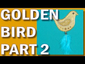 Beginners Goldwork embroidery project - Gold Bird part 2