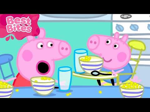 Family Breakfast Time! 🥣 Kids Videos 🐽 Peppa's Best Bites