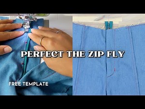 How to Sew a Trouser Fly Front Zipper + FREE template