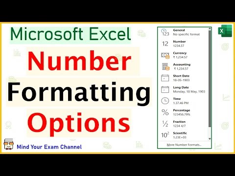 Number Formats in Excel: Number, Currency, Accounting, Percentage, Date, Fraction, Scientific, Time