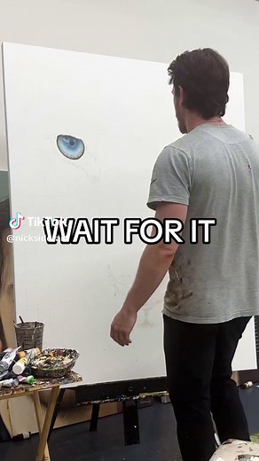 Stunning Hyperrealism White Tiger Acrylic Painting