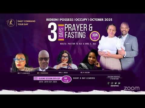 RPO OCT | DAY 1 OF 3 DAYS FASTING & PRAYER PROGRAM || 06:00 PRAYER WATCH || FRI, 26 SEP 2025