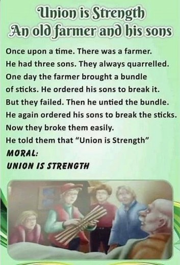 union is strength short moral #story for kids farmer and his sons #storiesforkids #viral #animation