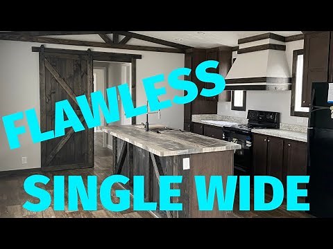 Not your typical single wide mobile home! Flawless design and setup | Mobile Home Tour
