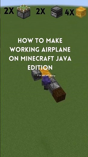 how to make working airplane on minecraft java edition#minecraft #minecraftshorts #tutorial #shorts