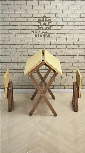 DIY Dining Table Design Concept. Folding Table and Chairs for Two
