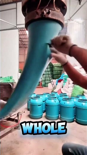 From molten plastic to giant barrels 😳 This process is insane to watch #viralvideo #Satisfying