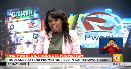 4.8K views · 265 reactions | RMS-Pwani Oil Products Promotion: Thousands attend promotion held in Kaptembwa, Nakuru Pwani Oil promotions spearheaded by Radio Citizen presenters Pwani Oil has signed a long term partnership with Royal Media Services #CitizenFridayNight Lillian Nzisa Muli | Citizen TV Kenya | Facebook