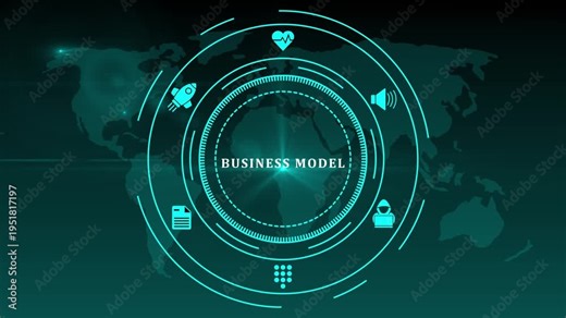Business Model Canvas concept. Innovative tool that helps entrepreneurs and business owners to map out business model in a structured and concise way. Overview of the key elements of a business.4k