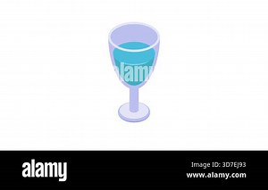 Have a look at this amazing isometric icon animation of drink glass, wine glass vector design