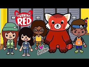 Mei and the Red Panda's First Day of High School | Turning Red | Andre Becomes a Gamer | Toca Boc...