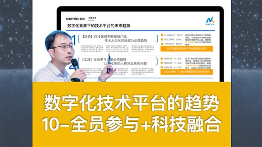 数字化背景下技术平台的未来趋势：全员参与+科技融合