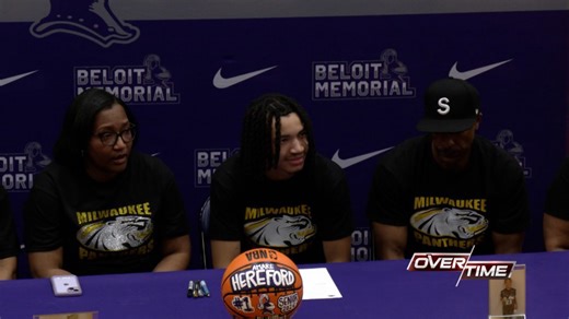 Beloit Memorial’s Amare Hereford has emotional signing with UW-Milwaukee