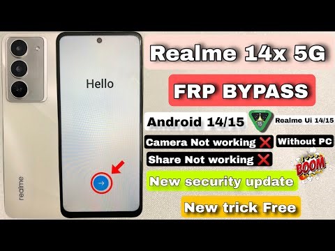 Realme 14x 5G FRP BYPASS Android 14/15 | Realme 14x 5G google account bypass | without PC |New trick
