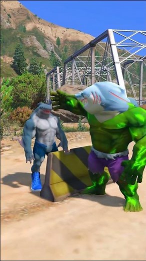 Hulk Shark vs Brainrot Shark Squad: Who Will Win This Ocean Battle? #hulk #brainrot