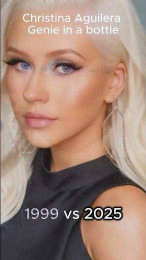 "Genie in a Bottle" (1999 vs. 2025) #2000s #y2k #christinaaguilera #popmusic #nostalgia