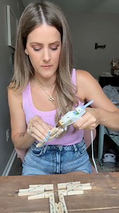 321K views · 6.1K reactions | Clothes pin cross! I saw this and thought it was so cool! If you can use hot glue it would probably be easier but if it have time to wait for it to dry craft glue or would glue could work. #cross #vbscrafts #diycross #vbs #craft #crafts #craftideas #vacationbibleschool #diy #diycraft #clothespincraft | Rachael Collins | Facebook