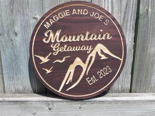 Personalized Wooden Cottage Retreat Sign | Custom Cabin Decor | Rustic Lake House Wall Art | Cottage Name Sign | Cabin Gift - Etsy