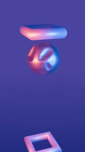 3D Simulation Blender. Simulation of The Ball Falling Through Obstacles of Different Shapes.