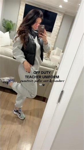 Cozy Everyday Outfit | Puffer Vest + Sweatsuit | Amazon Sweatsuit Outfit