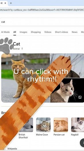 How to get google cat easter egg