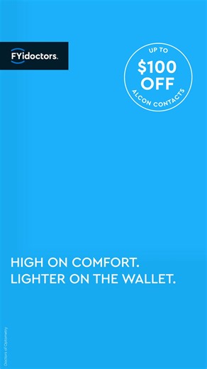 Experience the comfort of contacts! Ask your doctor if Alcon contacts are right for you. | FYidoctors | Facebook