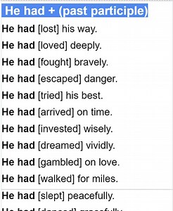 He had (past participle) | Empowering English Learning