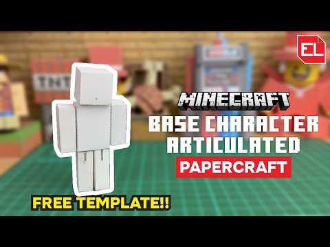 How to Make Base Minecraft Character (ARTICULATED) Paper Craft - Free Template | Roblox | DIY