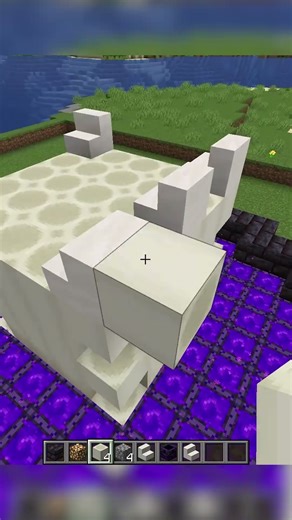 Giant hand from portal in Minecraft