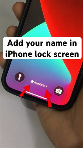 Add Your Name To iPhone Lock Screen 🍎secret iPhone setting😂😂 #iphone #iphonetips