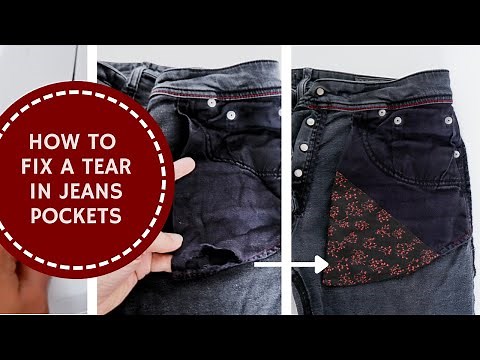 How to Fix a Hole in a Pants Pocket #sewing #repairing