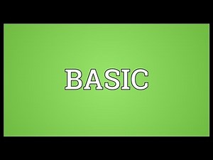 BASIC Meaning