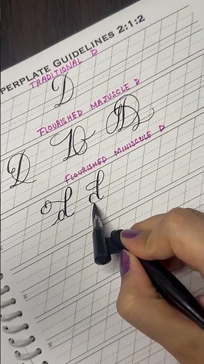 How to Write D in Copperplate Calligraphy | Flourishes & Word Practice #visualsbyvarsha #copperplate