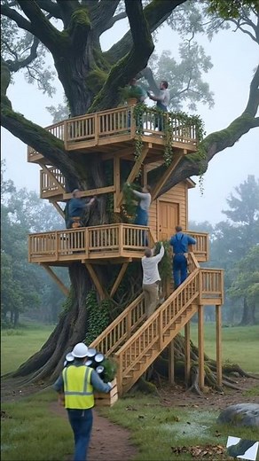 I Built a Magical Treehouse in the Middle of a Giant Tree 🌳✨ (Unreal Transformation)