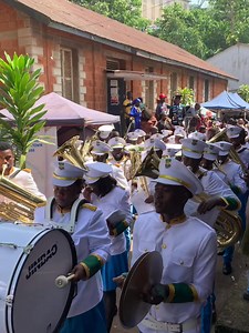 USL Brass Band full of vibe 💚🤍💙💚🤍💙💚🤍💙💚🤍💙 | Cotton Tree Talk