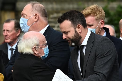 President Michael D. Higgins says Colum Eastwood made ‘significant contribution to peace' in SDLP leadership