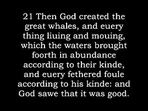 Genesis 1 Geneva Bible 1599 Early Modern English (Language Harmony Genesis) Creation