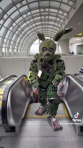 Springtrap Escalator Ride | FNAF Cosplay Fun