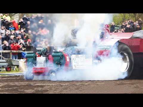 Heavy Modified 4000kg 1. DM 2023 in Tractor Pulling at Brande Pulling Arena | Great Action