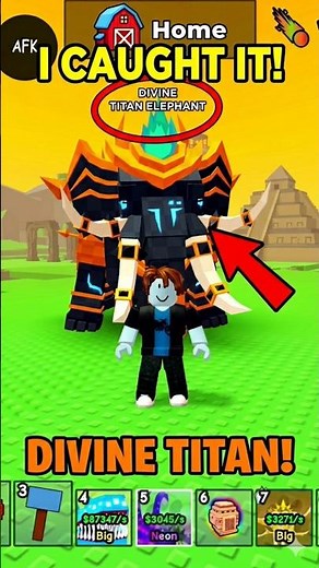Divine Titan Elephant in Catch and Tame #roblox #robloxgame #giveawayyy #gaming #games