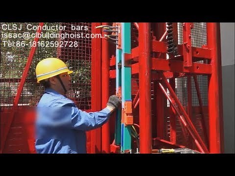 Installation video for conductor bar (busbar) designed for construction hoist