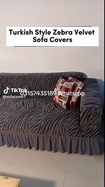 Zebra Velvet Sofa Cover Sale at Emporium Store