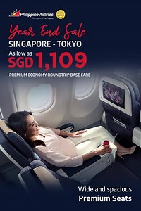 Treat yourself to an exceptional flying experience that’s worth the price aboard Philippine Airlines’ Premium Economy. Fly for as low as SGD439 Premium Economy Roundtrip Base Fare. Book your flights from November 10 to 25, 2018. Travel period is from January 16 to September 30, 2019. | Philippine Airlines