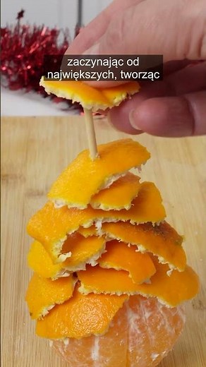 DIY Christmas Tree from One Tangerine!🎄🍊