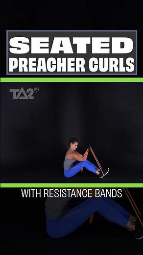 Biceps Burner | Seated Preacher Curls | Resistance Band Exercise